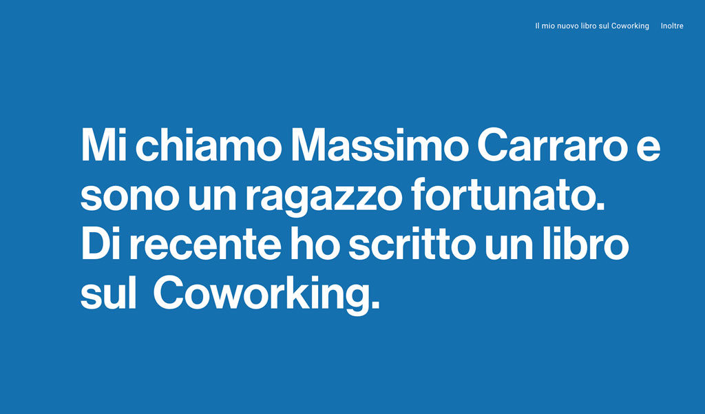 sito personale massimo carraro (coworking cowo)